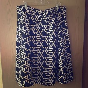 Eloquii a-line geometric skirt